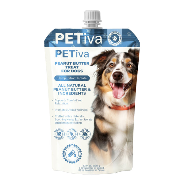 PETiva Calm & Comfort | CBD Peanut Butter Pouch for Dogs