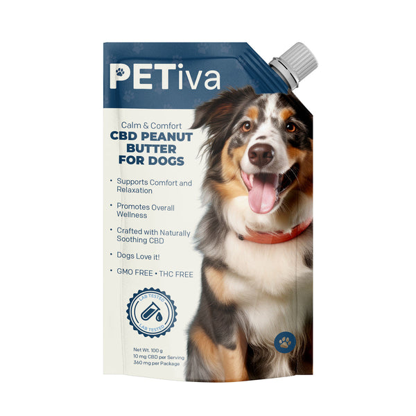PETiva Calm & Comfort | CBD Peanut Butter Pouch for Dogs
